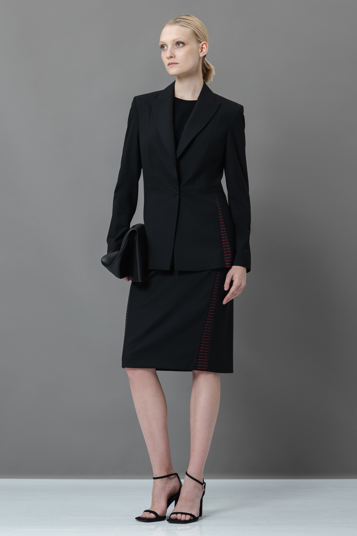 Юбка с акцентными деталями VASSA&Co, пол женский, цвет черный, фото №2