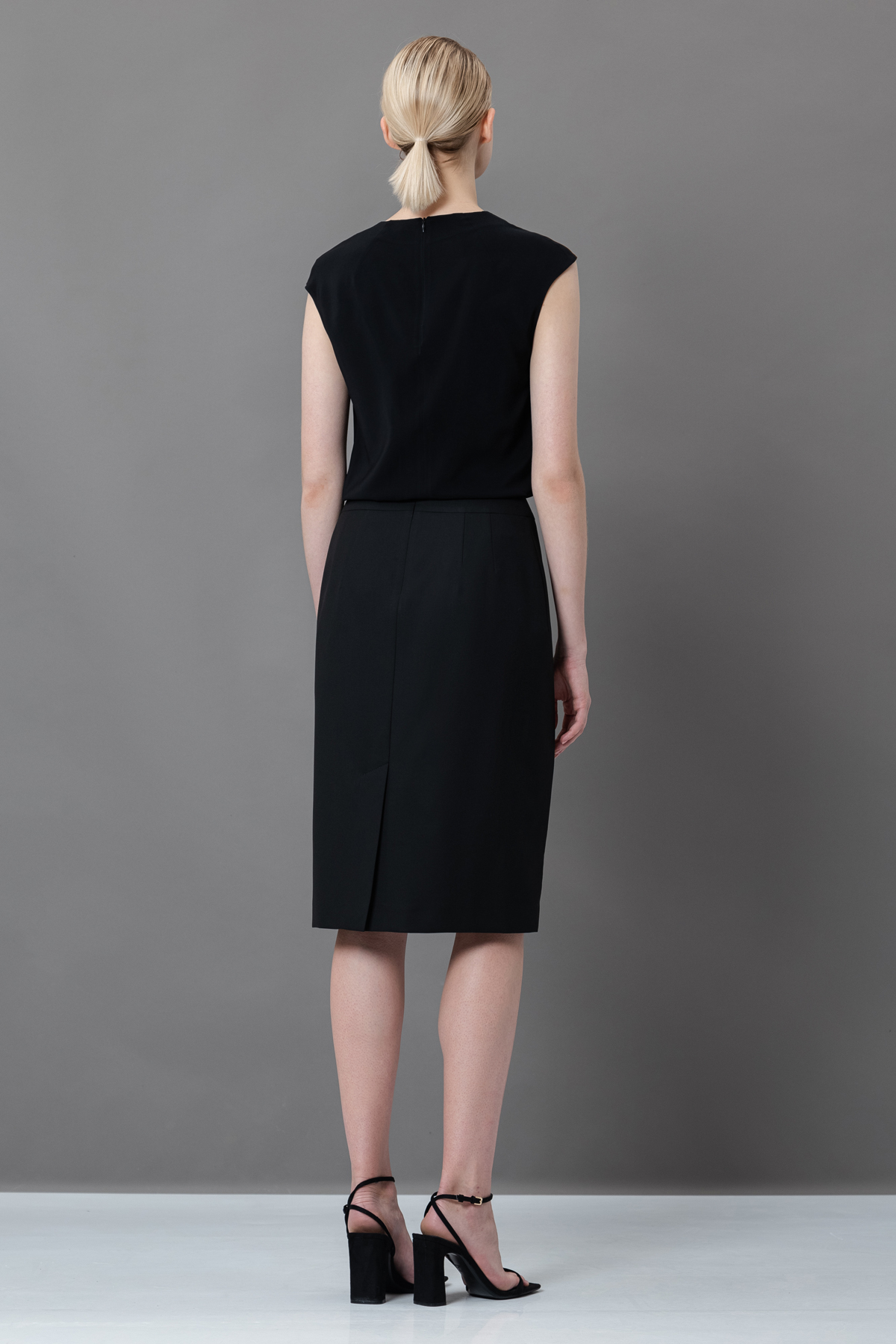 Юбка с акцентными деталями VASSA&Co, пол женский, цвет черный, фото №4