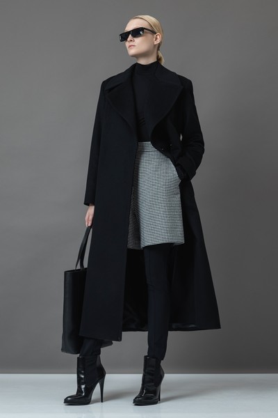 Шорты в гусиную лапку VASSA&Co, пол женский, цвет черный, фото №4