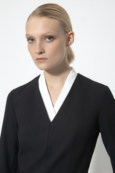 Платье-футляр со съемным воротничком VASSA&Co, пол женский, цвет черный, фото №2