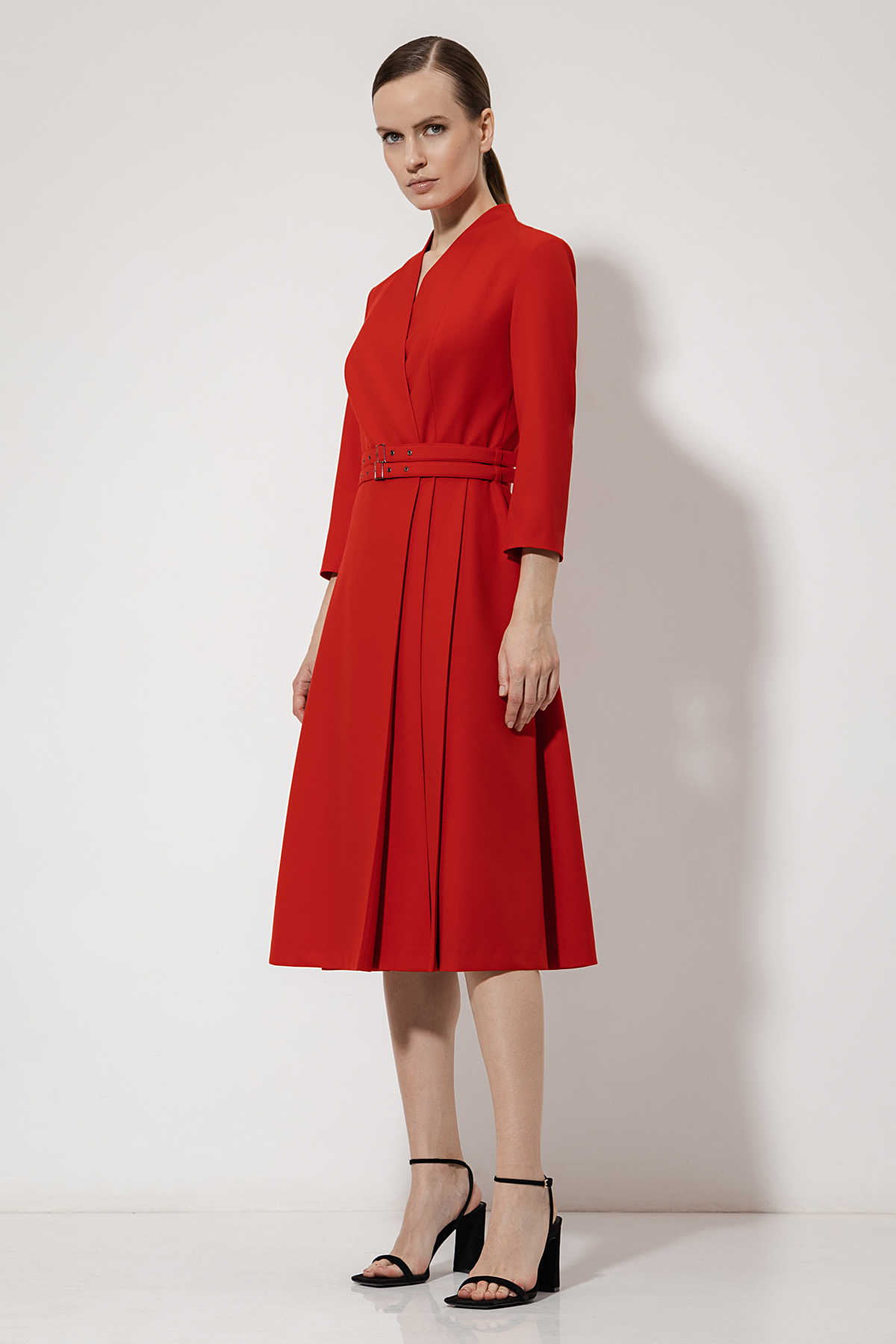 Платье VASSA&Co, пол женский, цвет красный, фото №3