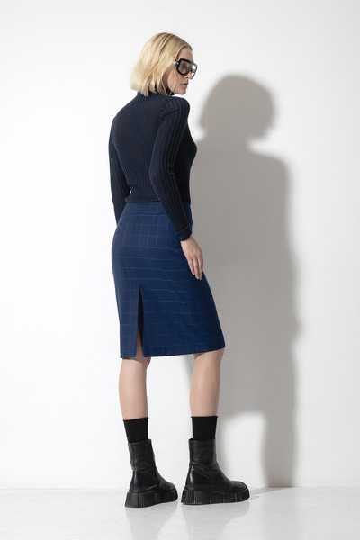 Юбка-карандаш VASSA CODE, пол женский, цвет синий, фото №4