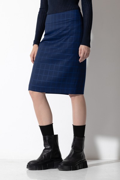 Юбка-карандаш VASSA CODE, пол женский, цвет синий, фото №6