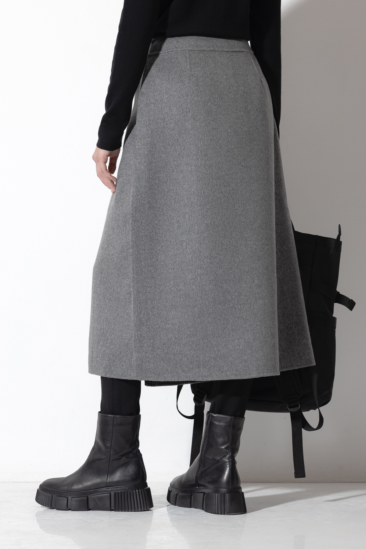 Двусторонняя юбка VASSA CODE, пол женский, цвет серый, фото №3
