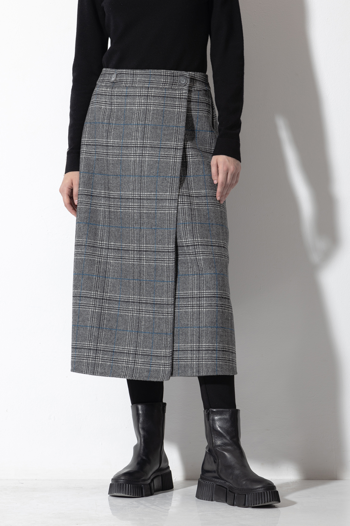 Двусторонняя юбка VASSA CODE, пол женский, цвет серый, фото №5