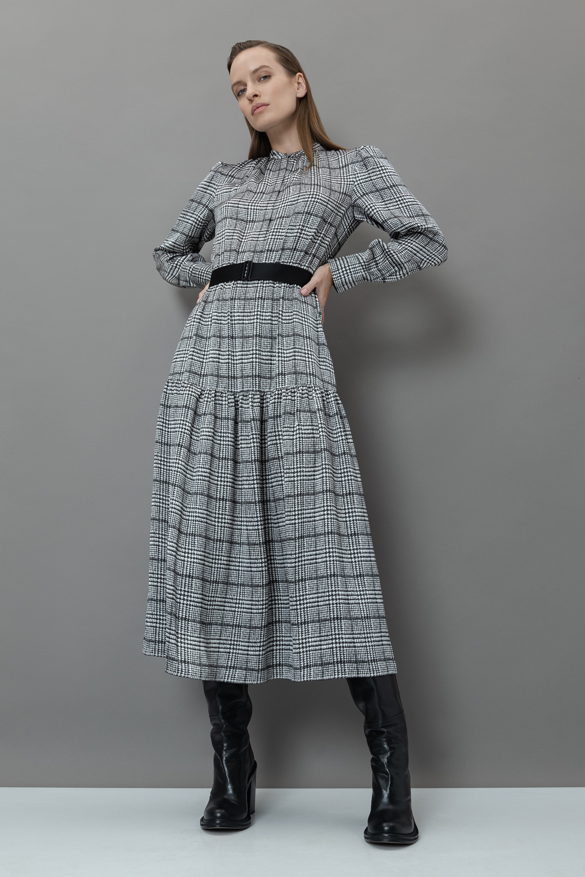 Платье VASSA&Co, пол женский, цвет серый, фото №2