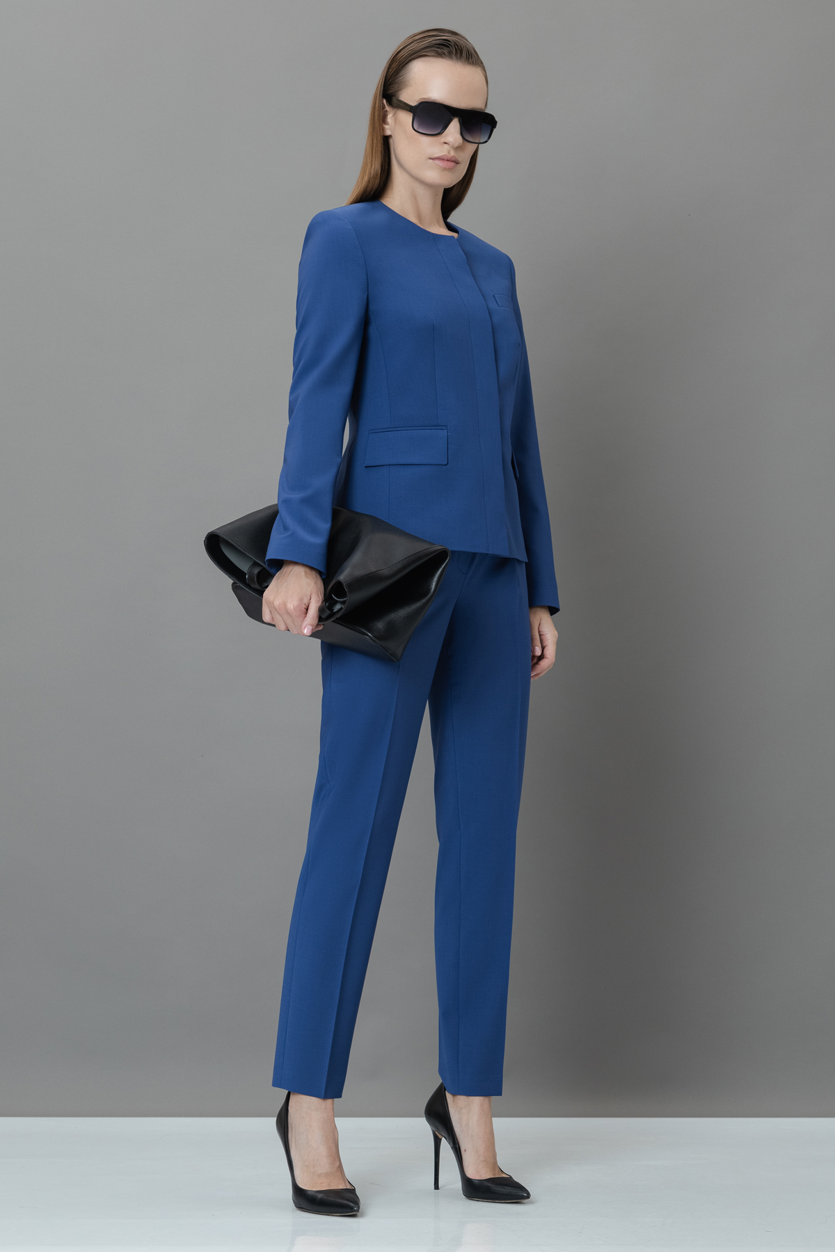 Жакет без лацканов VASSA&Co, пол женский, цвет синий, фото №2