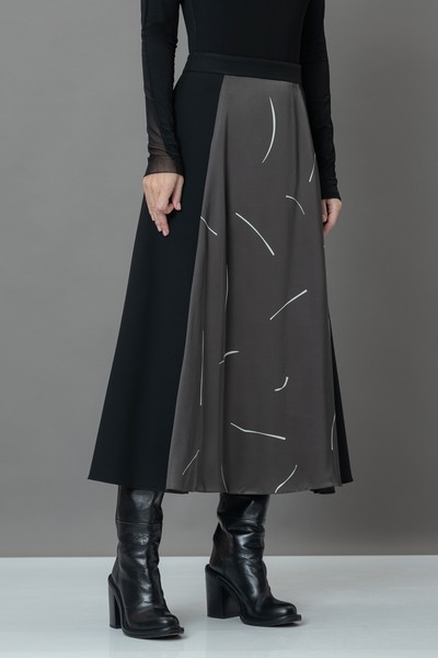 Юбка с контрастной деталью VASSA&Co, пол female, цвет brown, фото №2