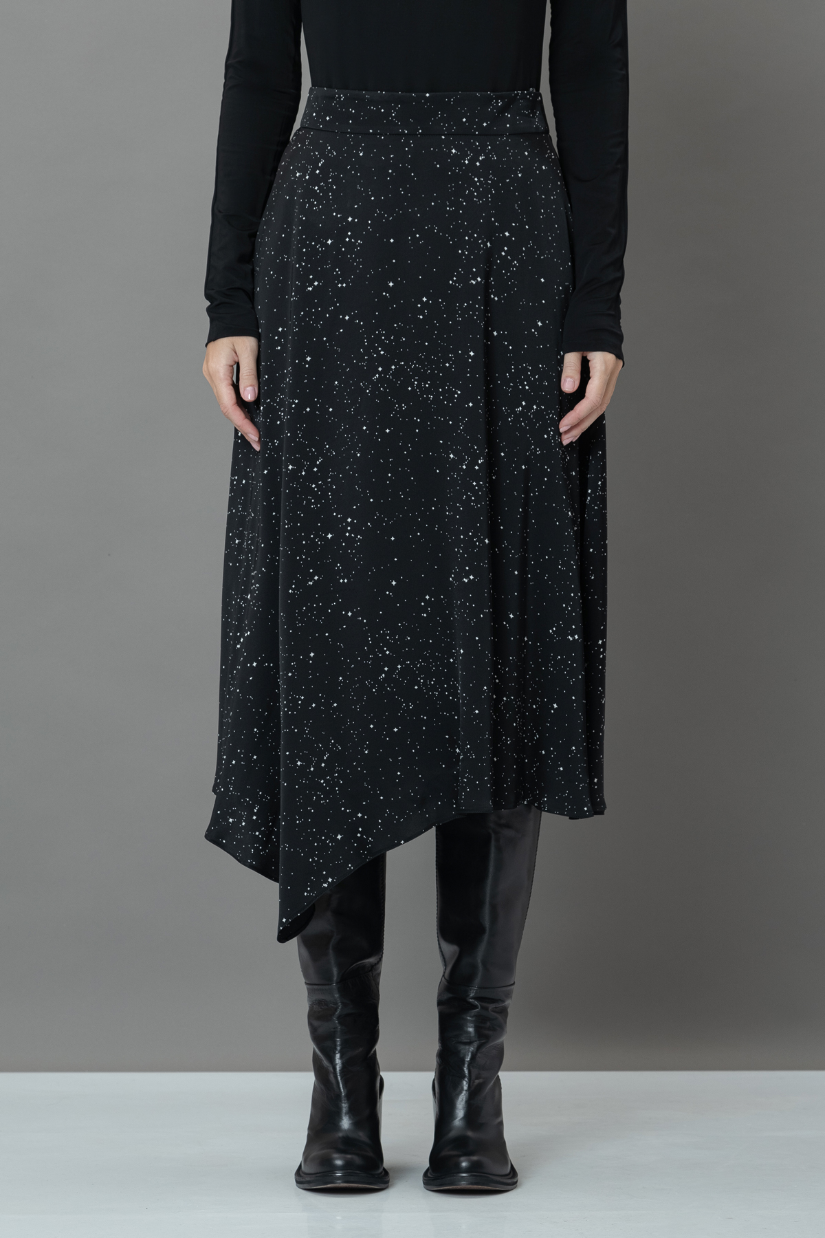 Асимметричная юбка VASSA&Co, пол женский, цвет черный, фото №2