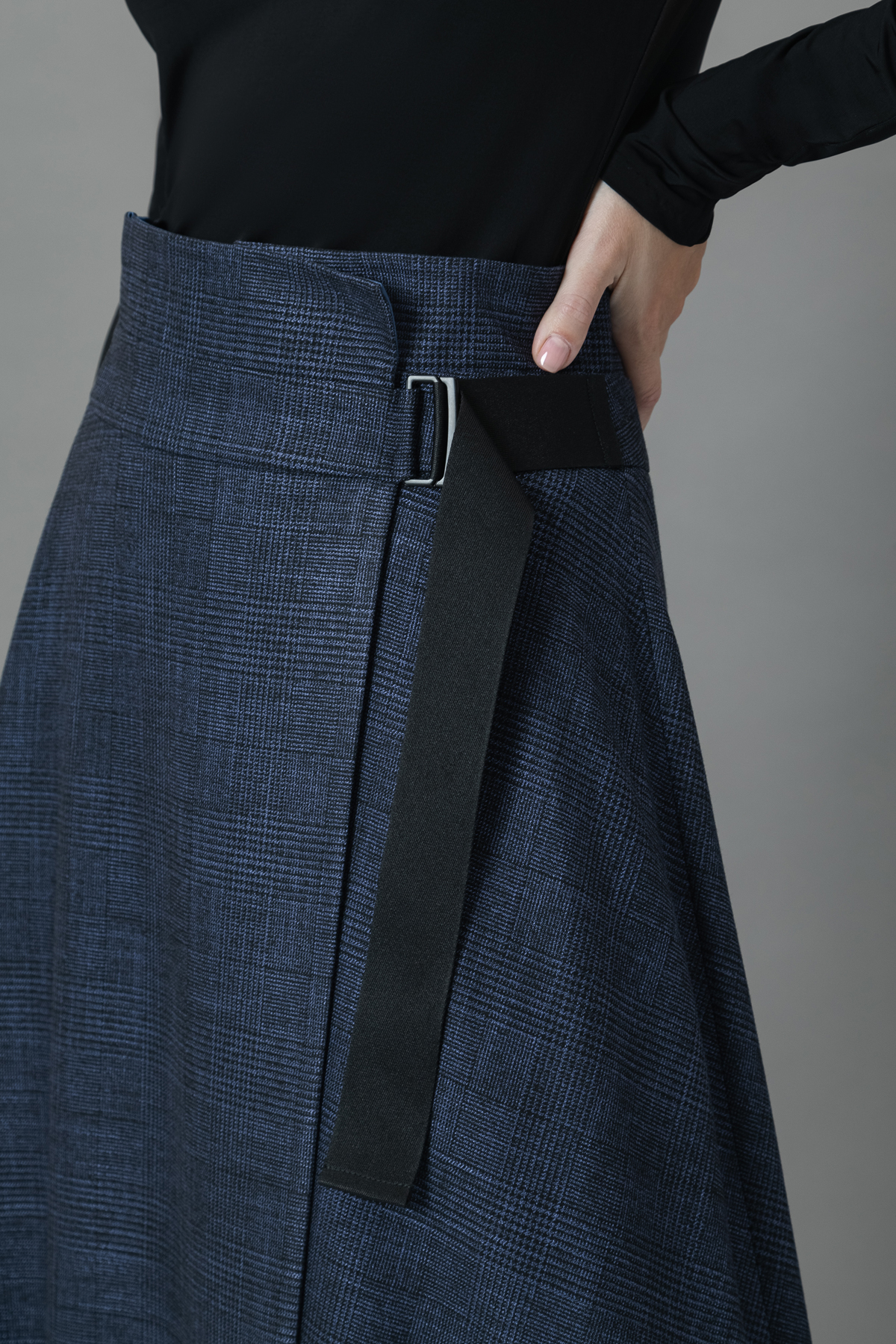 Юбка с поясом-стропой VASSA&Co, пол женский, цвет синий, фото №2