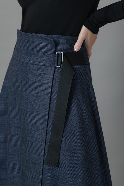 Юбка с поясом-стропой VASSA&Co, пол женский, цвет синий, фото №2