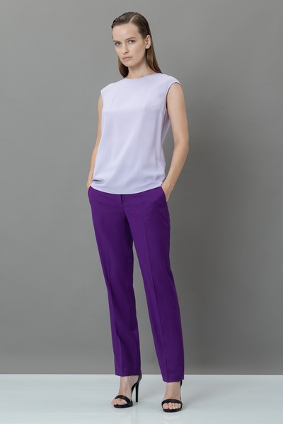 Блузка VASSA&Co, пол женский, цвет фиолетовый, фото №2