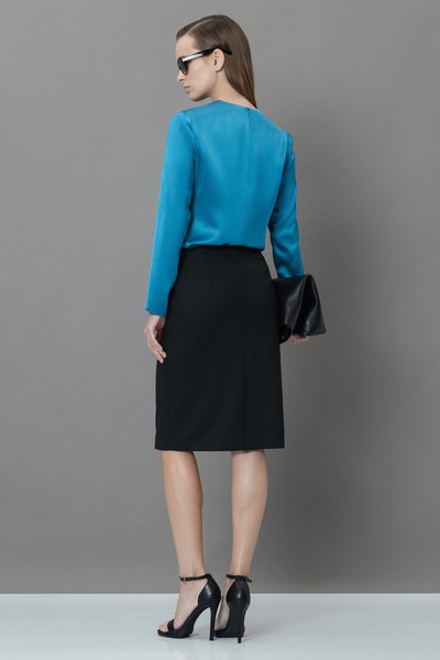 Юбка-карандаш VASSA&Co, пол женский, цвет черный, фото №4