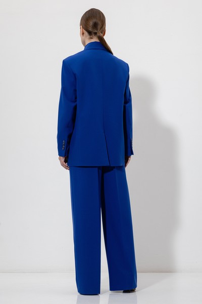 Жакет прямого кроя VASSA&Co, пол женский, цвет синий, фото №4