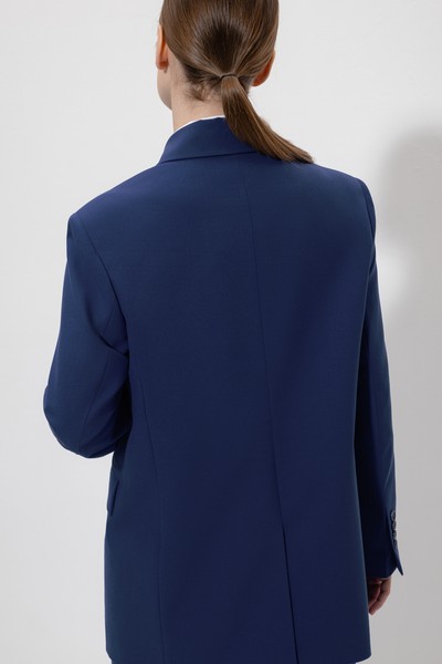 Жакет прямого кроя VASSA&Co, пол женский, цвет синий, фото №3