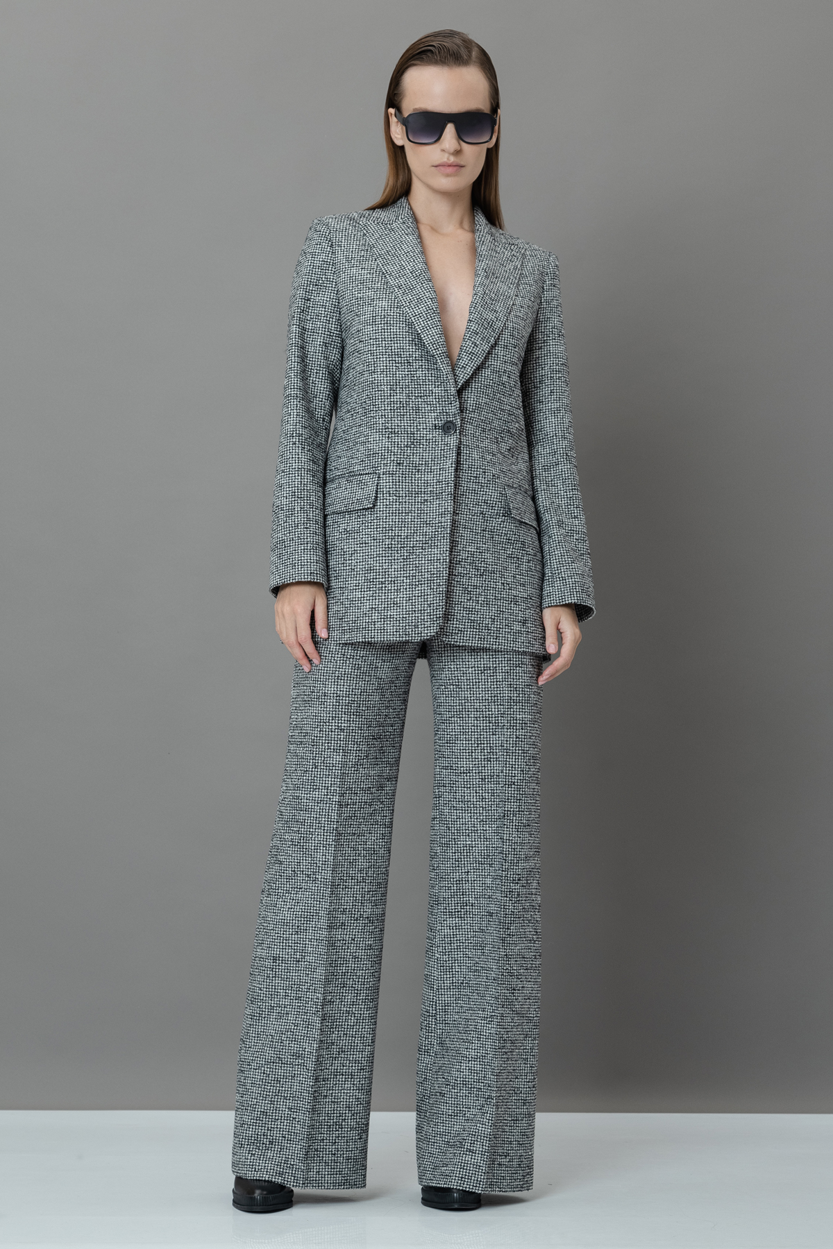 Жакет из фактурной ткани VASSA&Co, пол женский, цвет черный, фото №2