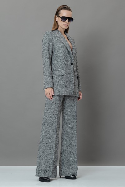 Жакет из фактурной ткани VASSA&Co, пол женский, цвет черный, фото №3