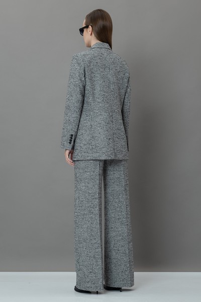 Жакет из фактурной ткани VASSA&Co, пол женский, цвет черный, фото №4