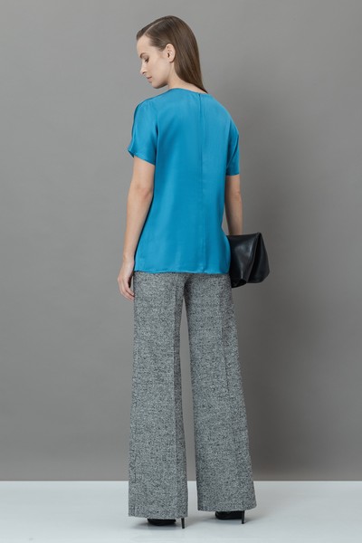 Blouse VASSA&Co, пол female, цвет голубой, фото №4