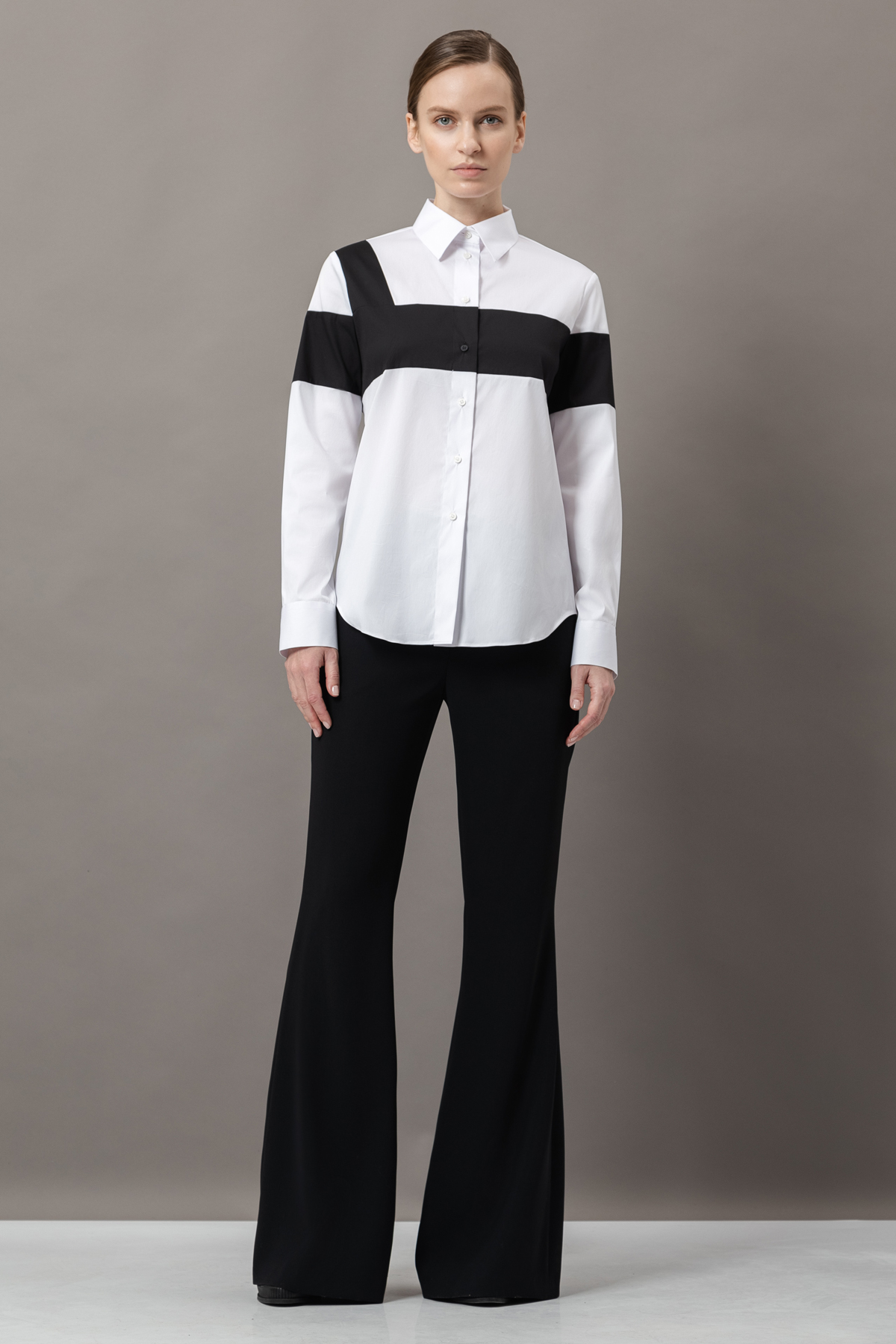 Блузка с графичным принтом VASSA&Co, пол женский, цвет белый, фото №2