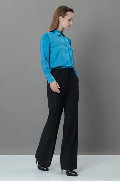 Рубашка VASSA&Co, пол женский, цвет голубой, фото №3