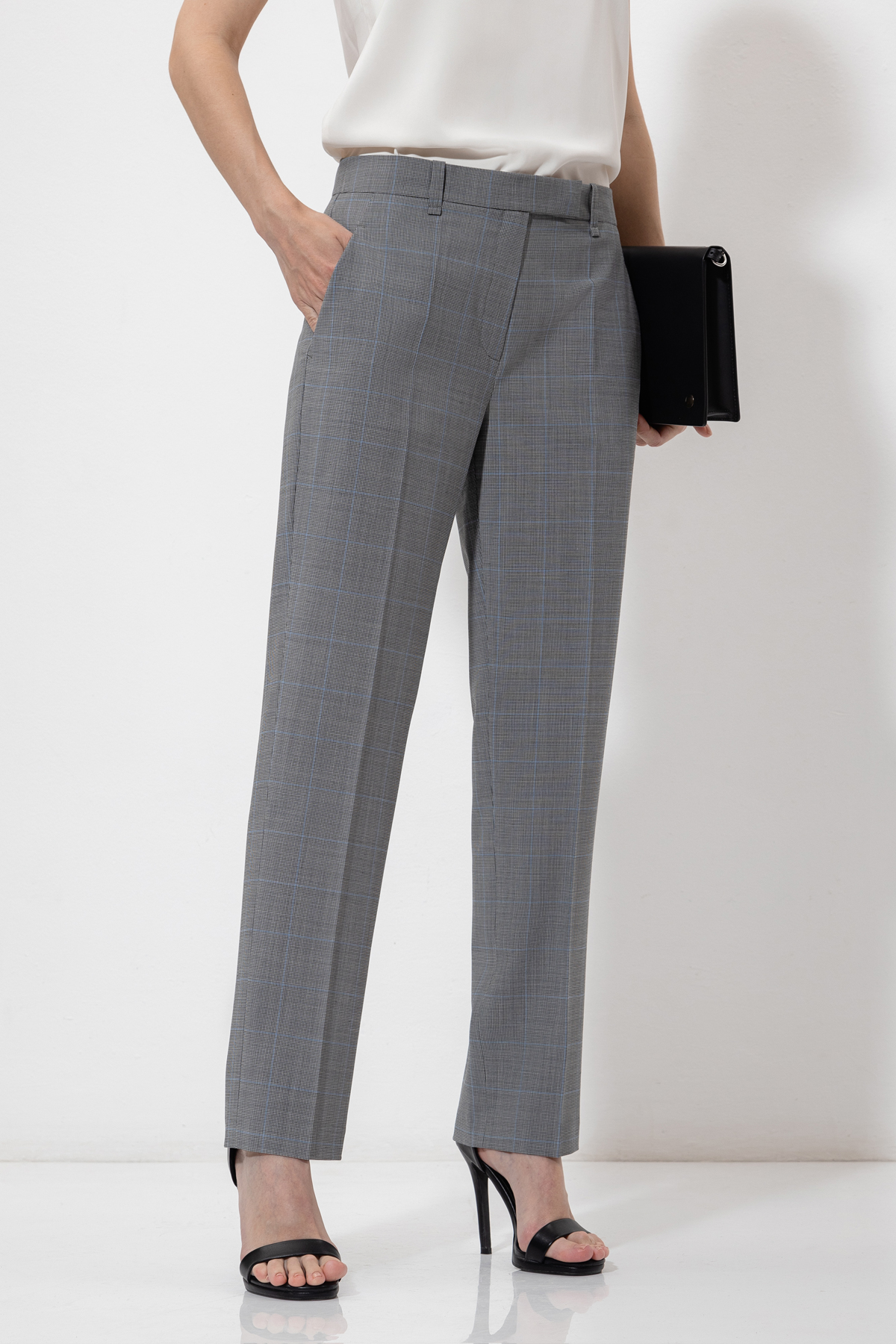 Брюки VASSA&Co, пол женский, цвет серый, фото №3