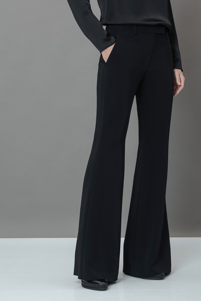 Брюки-клеш VASSA&Co, пол женский, цвет черный, фото №2
