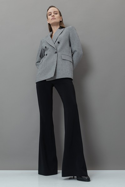 Брюки-клеш VASSA&Co, пол женский, цвет черный, фото №4