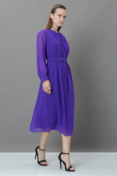 Платье акцентного цвета VASSA&Co, пол женский, цвет фиолетовый, фото №2