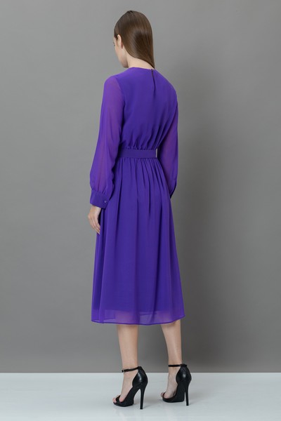 Платье акцентного цвета VASSA&Co, пол женский, цвет фиолетовый, фото №3