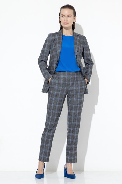 Жакет в клетку VASSA&Co, пол женский, цвет серый, фото №2