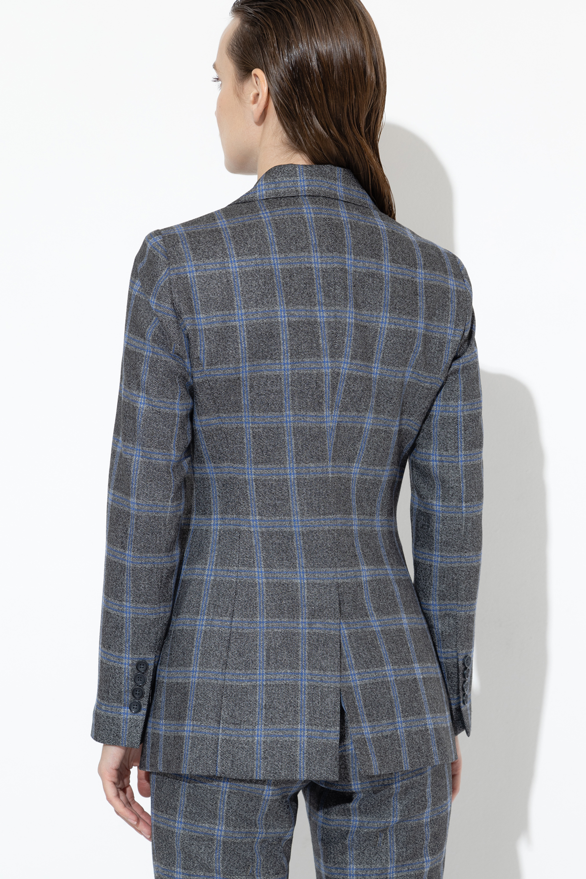 Жакет в клетку VASSA&Co, пол женский, цвет серый, фото №5