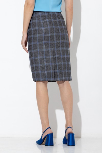 Юбка в клетку VASSA&Co, пол женский, цвет серый, фото №5