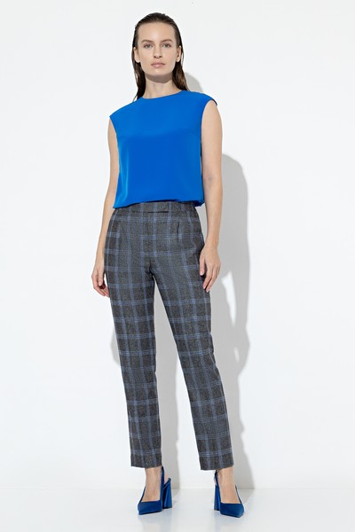 Брюки в клетку VASSA&Co, пол женский, цвет серый, фото №2