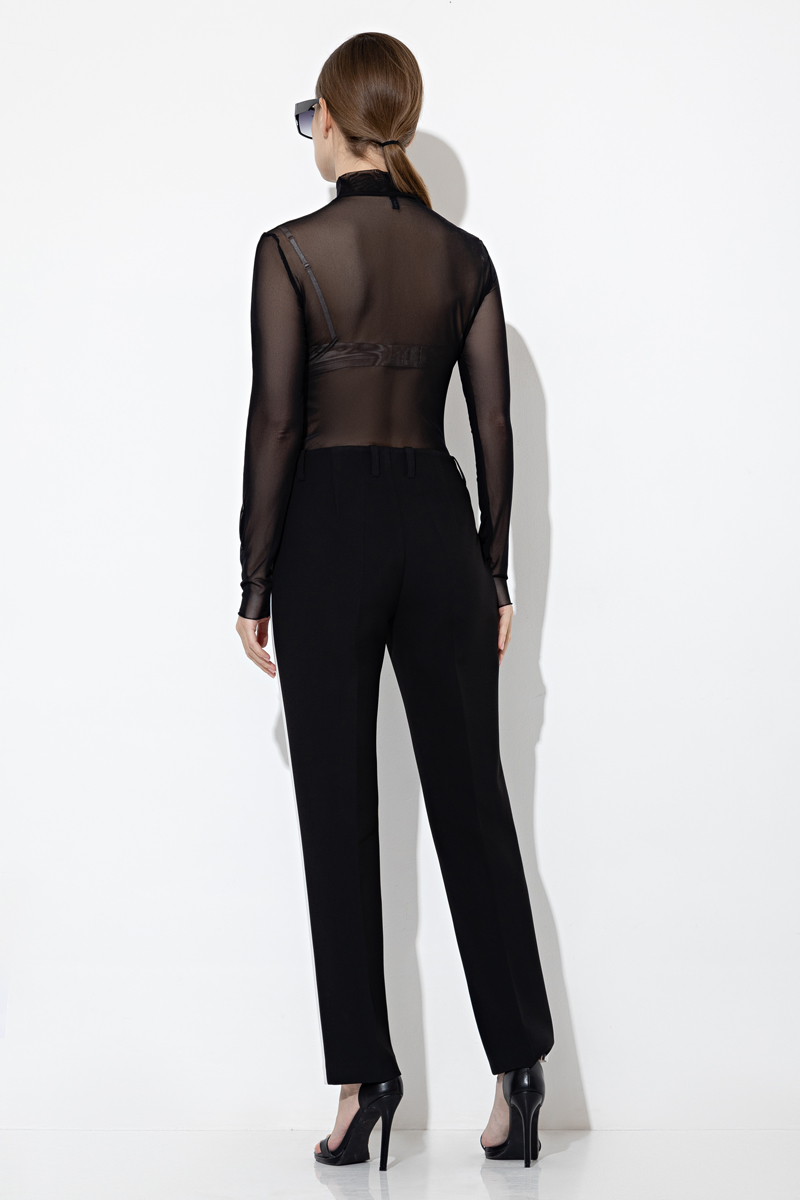 Прямые брюки VASSA&Co, пол женский, цвет черный, фото №5