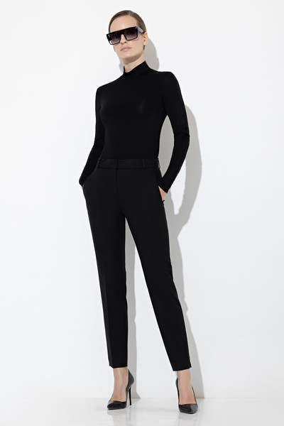 Прямые брюки VASSA&Co, пол женский, цвет черный, фото №2