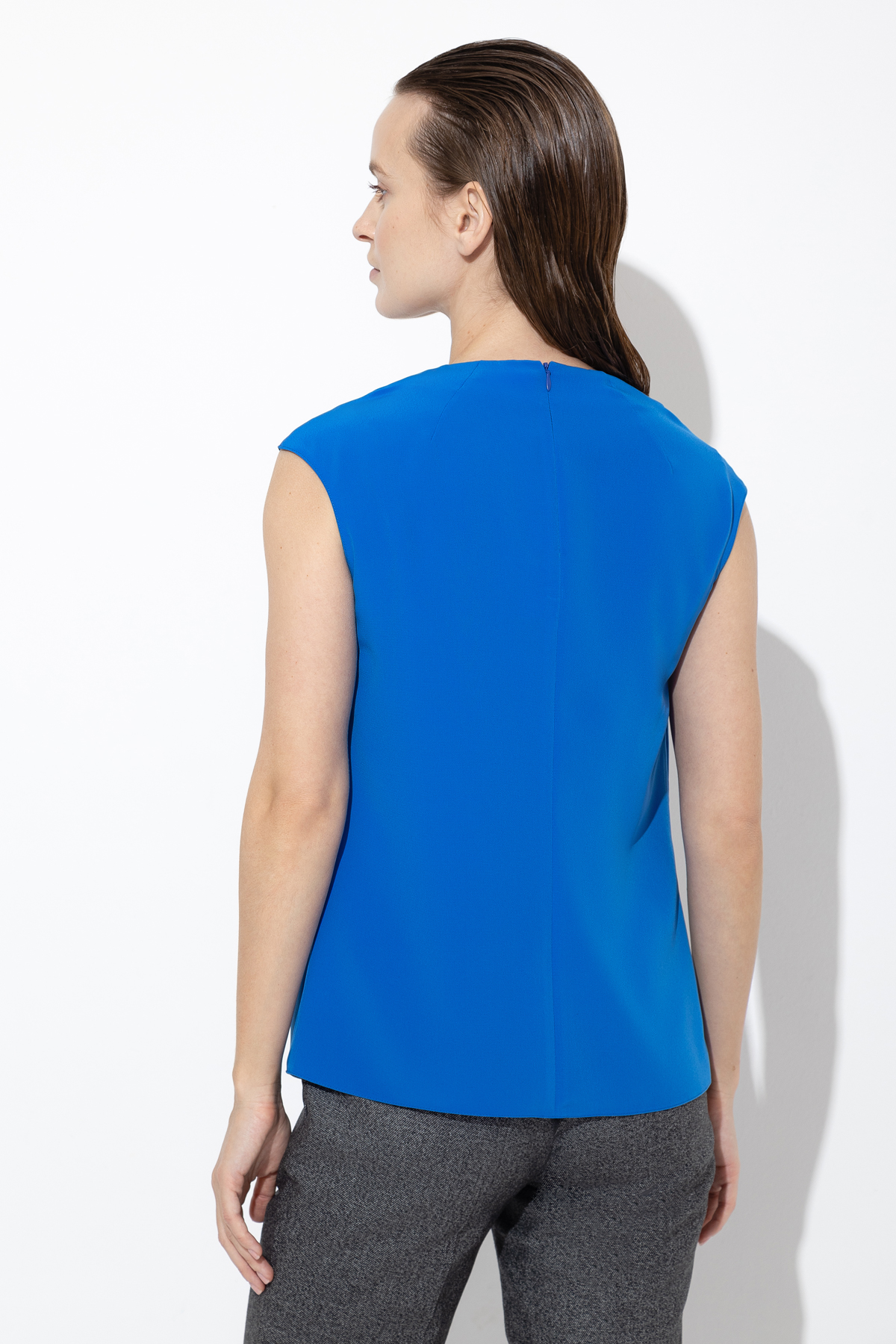 Блузка VASSA&Co, пол женский, цвет синий, фото №4