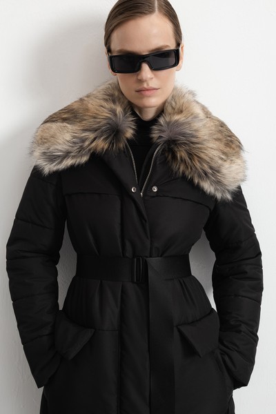 Пальто из плащевой ткани VASSA&Co, пол женский, цвет черный, фото №2