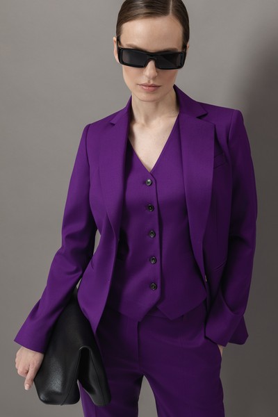 Жакет VASSA&Co, пол женский, цвет фиолетовый, фото №8