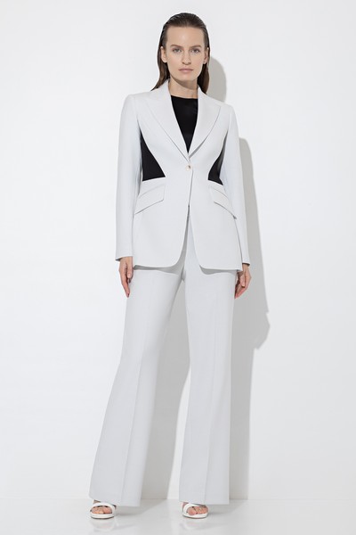 Жакет с контрастными деталями VASSA&Co, пол женский, цвет белый, фото №7