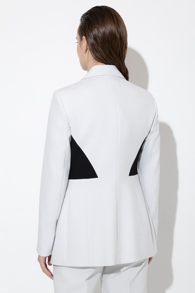 Жакет с контрастными деталями VASSA&Co, пол женский, цвет белый, фото №11