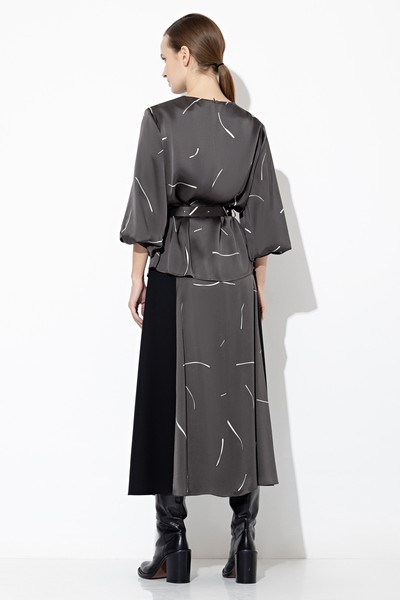 Блузка с широкими рукавами VASSA&Co, пол женский, цвет коричневый, фото №6