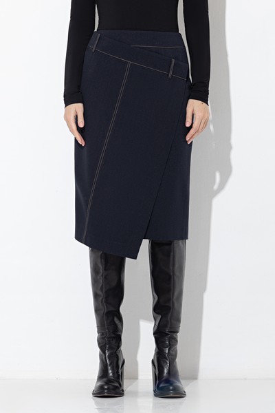 Асимметричная юбка VASSA&Co, пол женский, цвет серый, фото №3