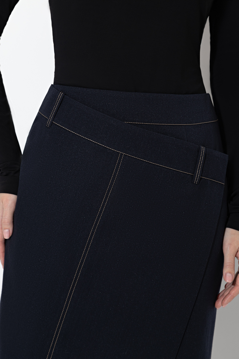 Асимметричная юбка VASSA&Co, пол женский, цвет серый, фото №6