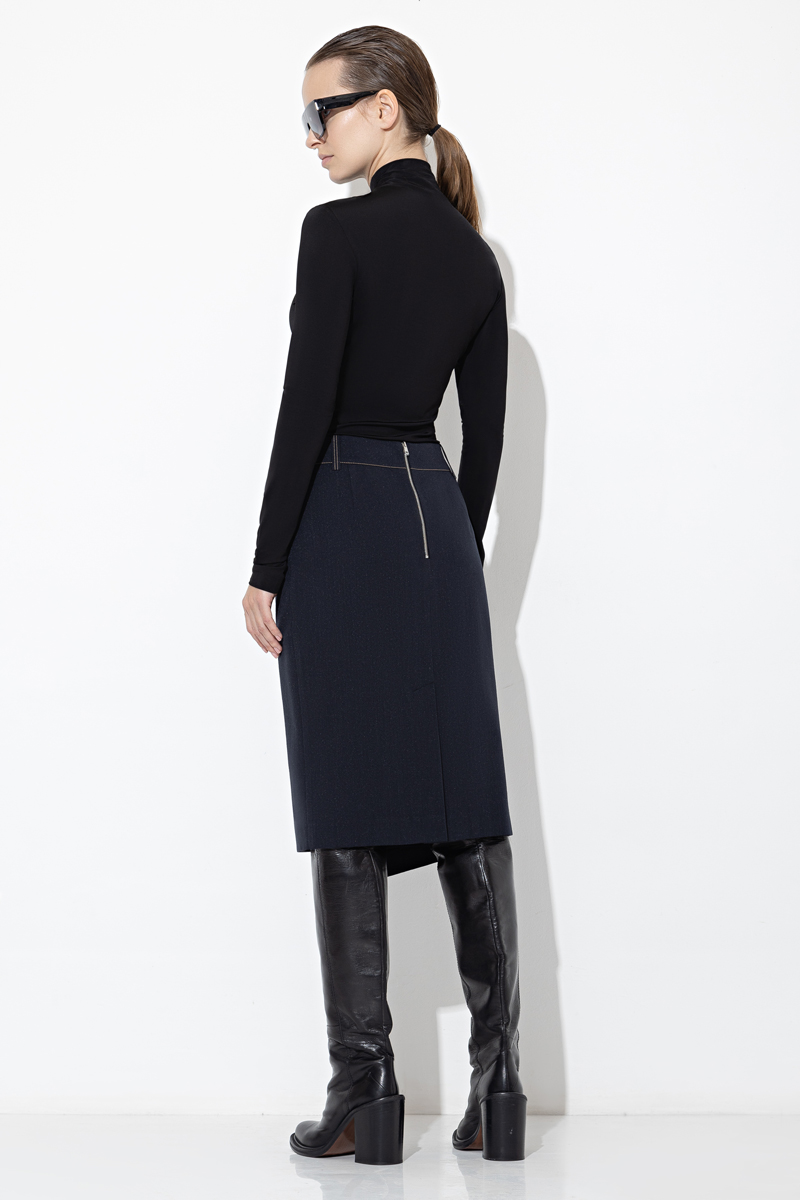 Асимметричная юбка VASSA&Co, пол женский, цвет серый, фото №5