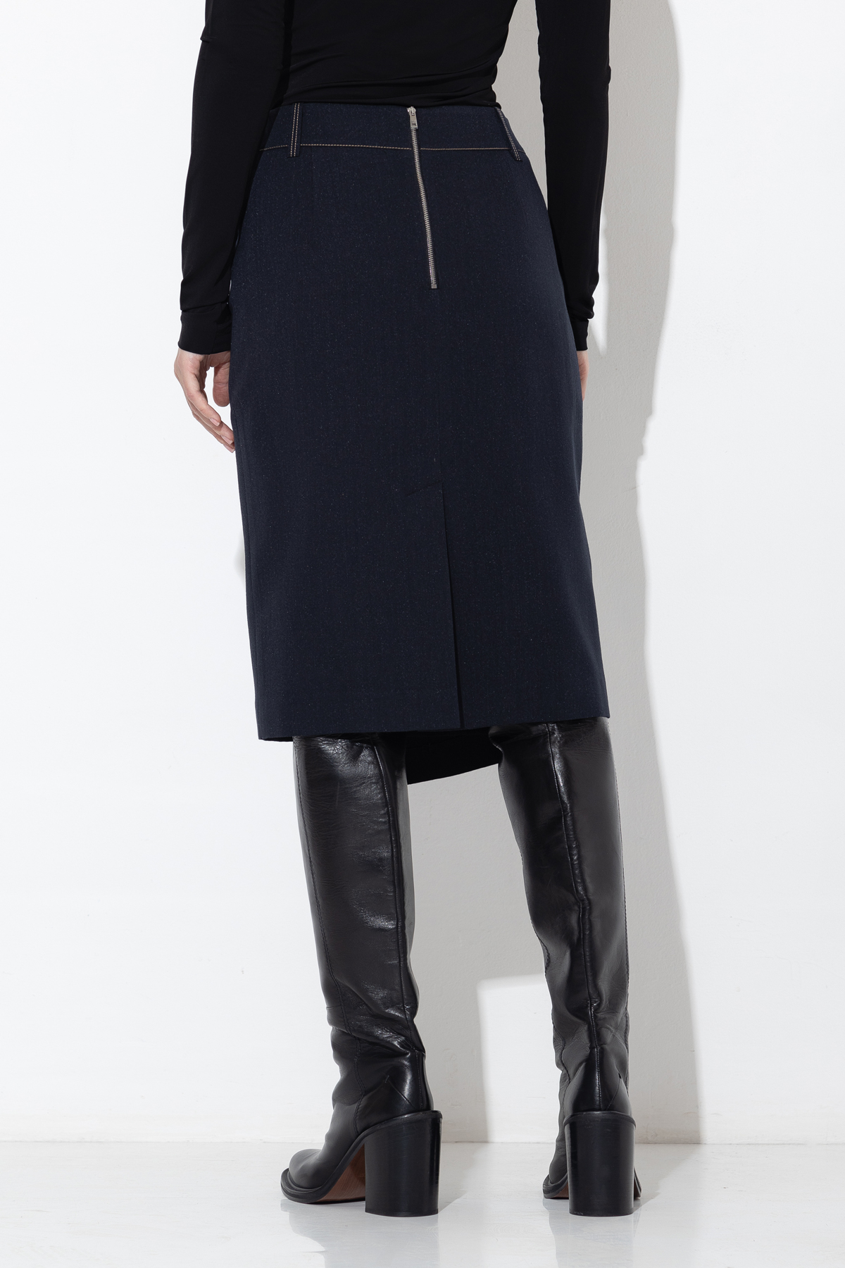 Асимметричная юбка VASSA&Co, пол женский, цвет серый, фото №4