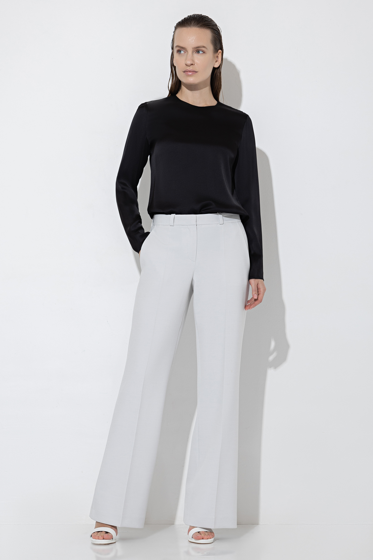 Брюки VASSA&Co, пол женский, цвет белый, фото №2