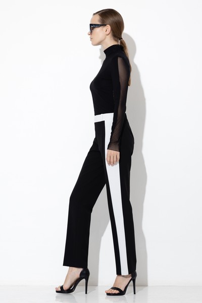 Брюки с контрастной отделкой VASSA&Co, пол female, цвет white, фото №2