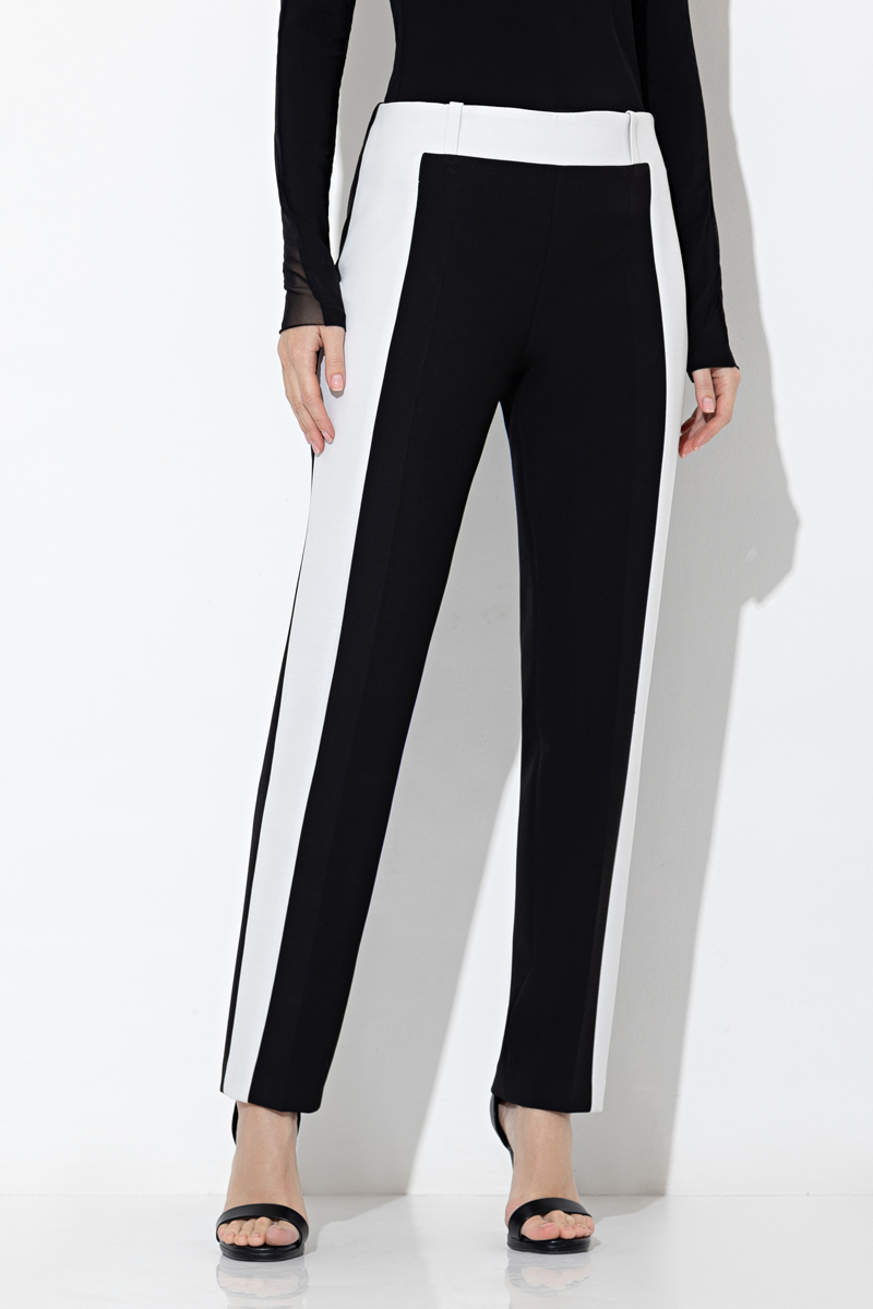 Брюки с контрастной отделкой VASSA&Co, пол female, цвет white, фото №4