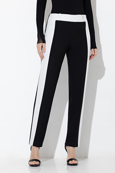 Брюки с контрастной отделкой VASSA&Co, пол female, цвет white, фото №4